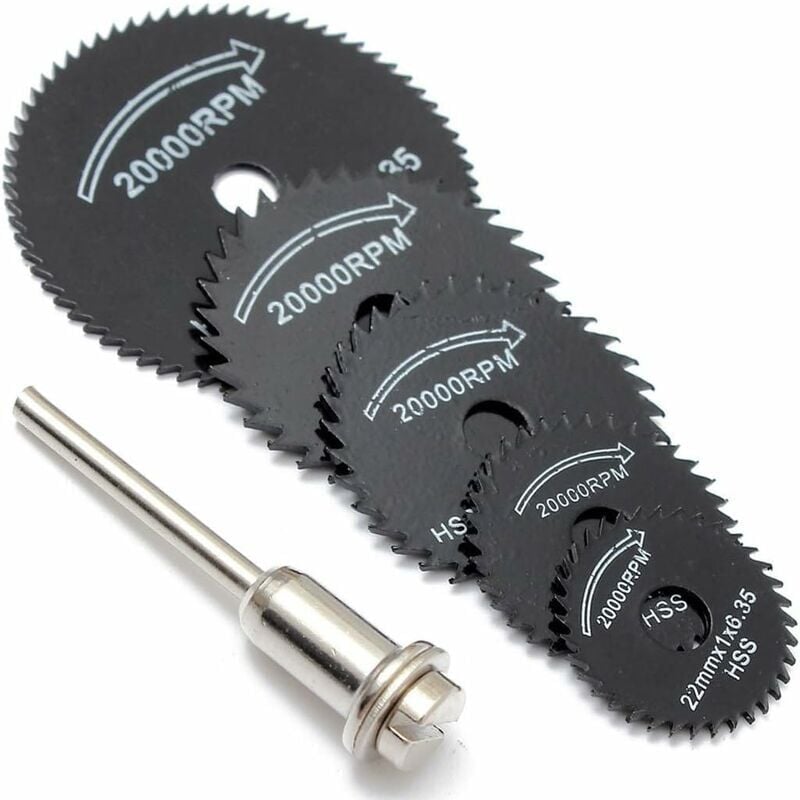 foto del prodotto lame per seghe circolari set di 6 lame per seghe circolari per utensile dremel per tagliare legno e metallo offerte black friday