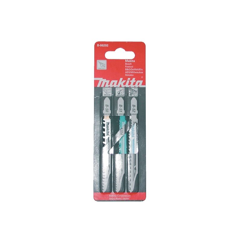 foto del prodotto lame per seghetto assortite 3 pz makita b 06292