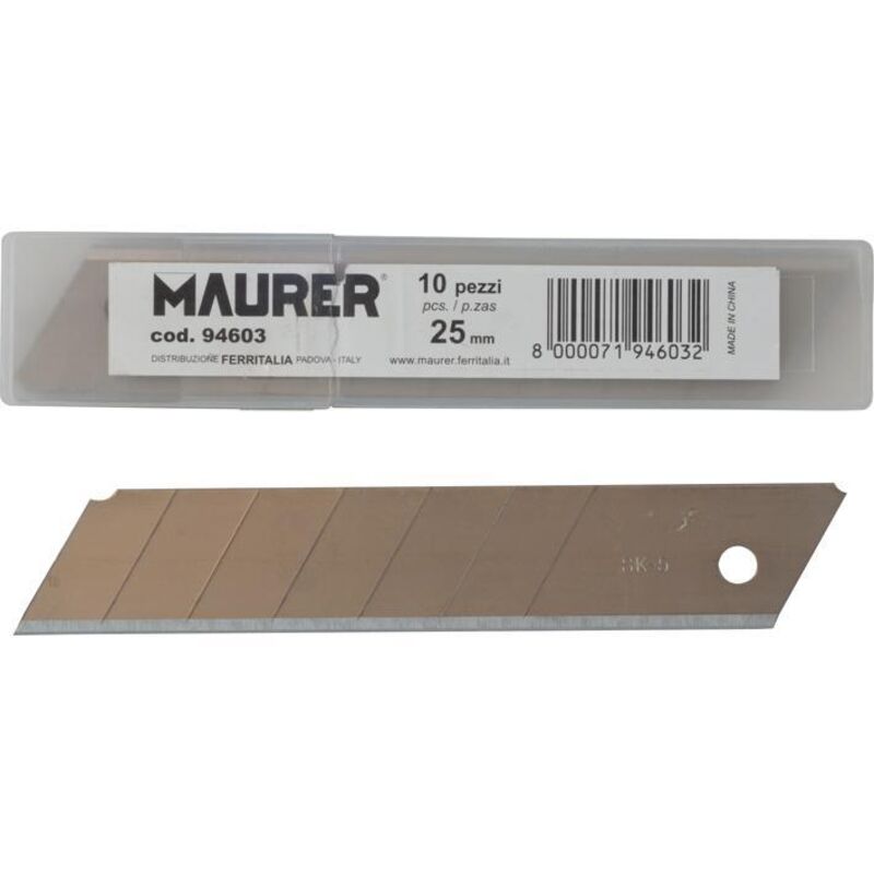foto del prodotto lame spezzare 25mm.x cutter maurer conf.10 pz. 