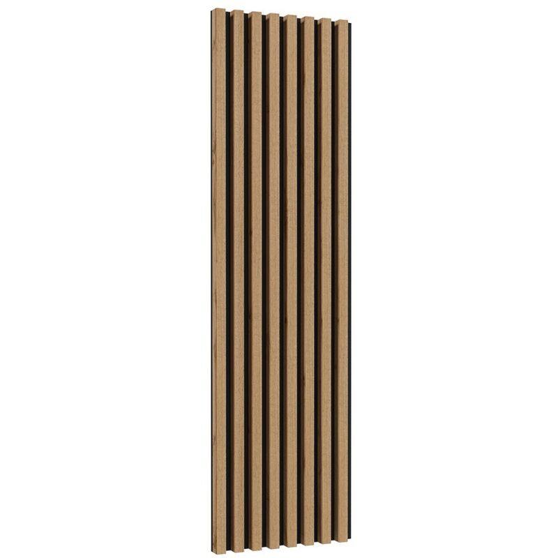 foto del prodotto lamelle murali xl effetto rovere su supporto nero opaco collezione clara