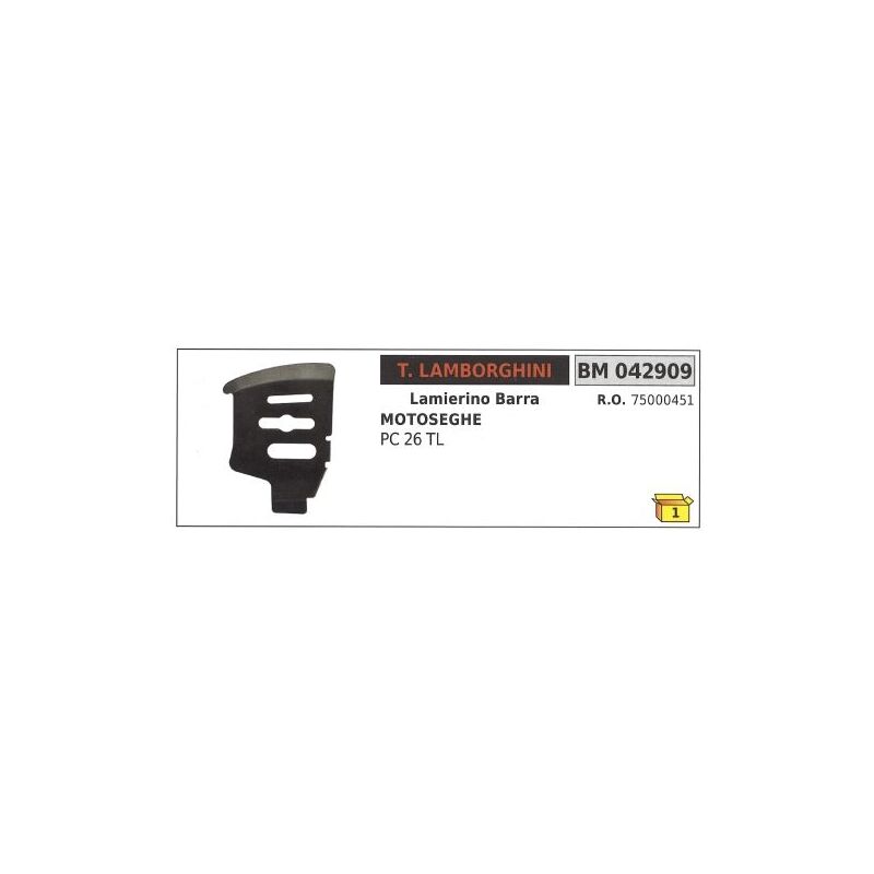 foto del prodotto lamierino barra lato catena t.lamborghini per motosega pc 26 tl 042909