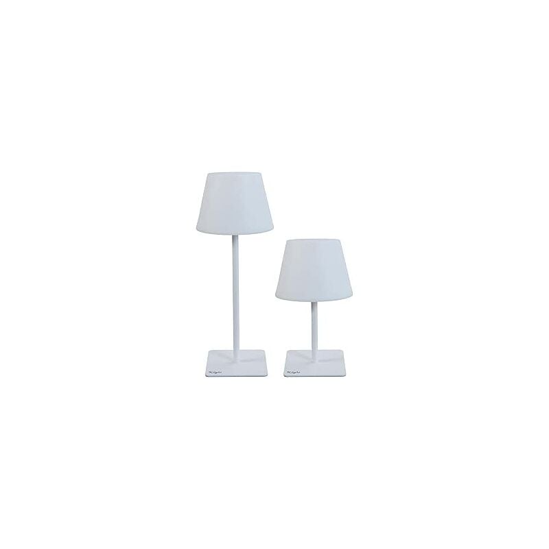 foto del prodotto lamp.tavolo led ricar.bianco acciaio 38 24x15x15cm - biacchi g.