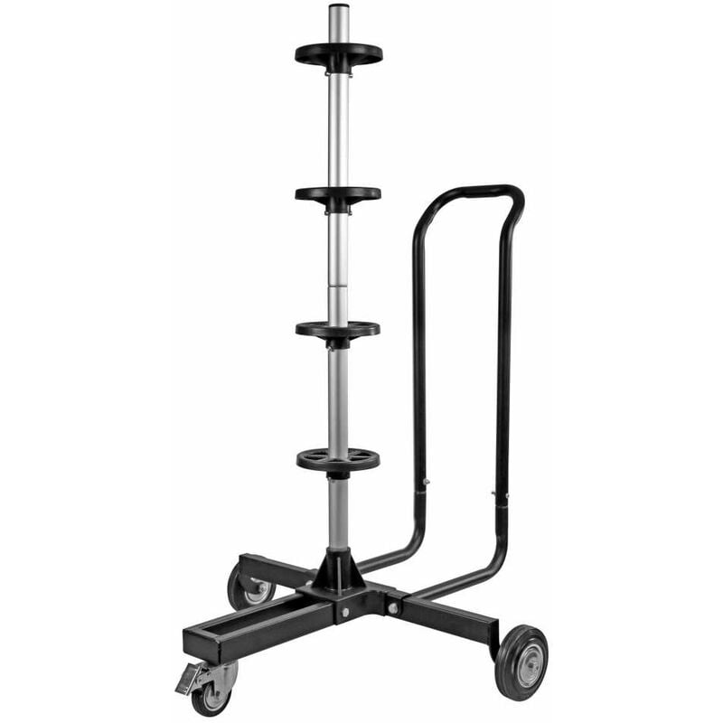 foto del prodotto lampa pp 3, carrello porta cerchi e pneumatici con supporto ad asta