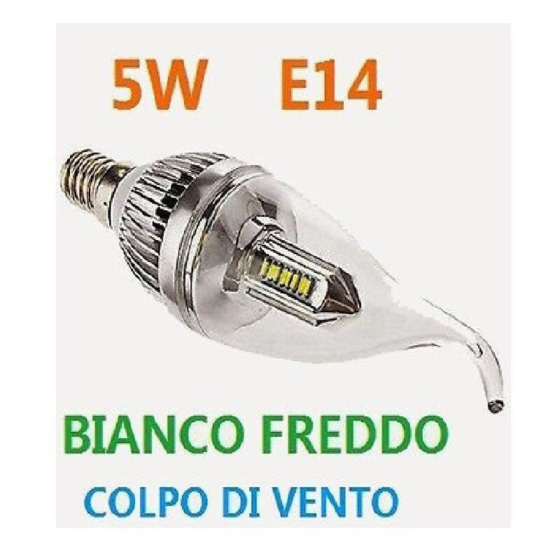 foto del prodotto lampada 20 led 5w colpo soffio di vento e14 trasparente lampadina bianco freddo trade shop traesio