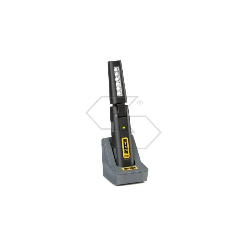 foto del prodotto lampada a batteria 3w 230 lumen fissaggio tramite gancio calamita batteria 3,7 v