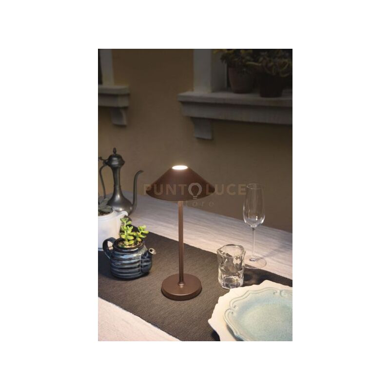 foto del prodotto lampada a batteria moon corten lt.moon corten