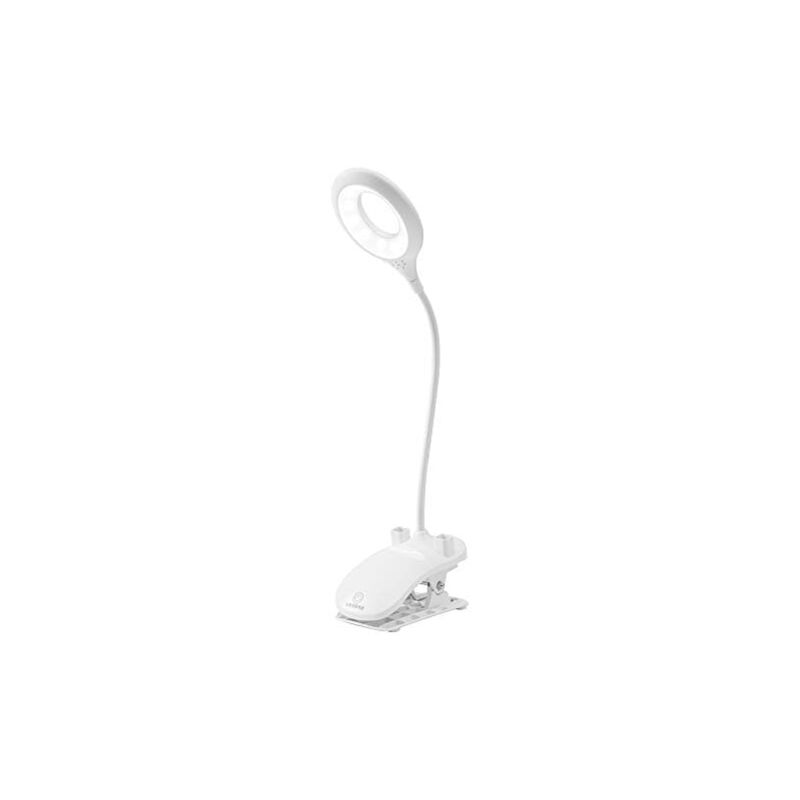foto del prodotto lampada a clip a led, lampada da scrivania con morsetto e portapenne, lampade da comodino e da tavolo, lampada per bambini con 3 colori regolabili