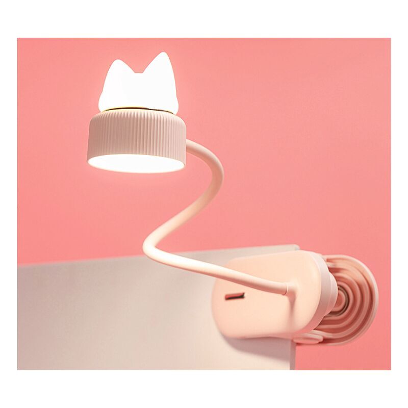 foto del prodotto lampada a clip flessibile con luce notturna originale catlight con batteria ricaricabile usb luce da lettura a led e lampada da lettura per