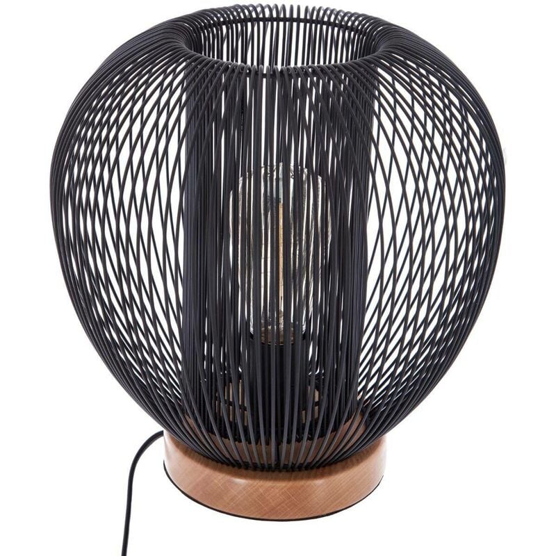 foto del prodotto lampada a filo noda in metallo nero h27cm atmosphera cr ateur d int rieur