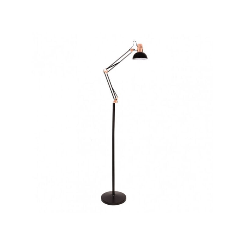 foto del prodotto lampada a gamba girevole nero/rame de 1xe27 nero/rame 180x28x28 cm