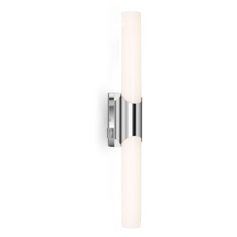 foto del prodotto lampada a led a specchio con interruttore, lampada a specchio da bagno, ip44, colore della luce bianco neutro, 11w, cromo, 47 cm briloner