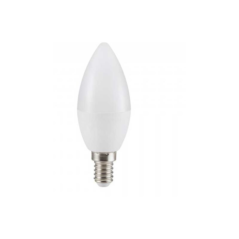 foto del prodotto lampada a led e14 cri 95 c37 5,5w 470lm freddo 6400k forma goccia oliva candela sku 7496