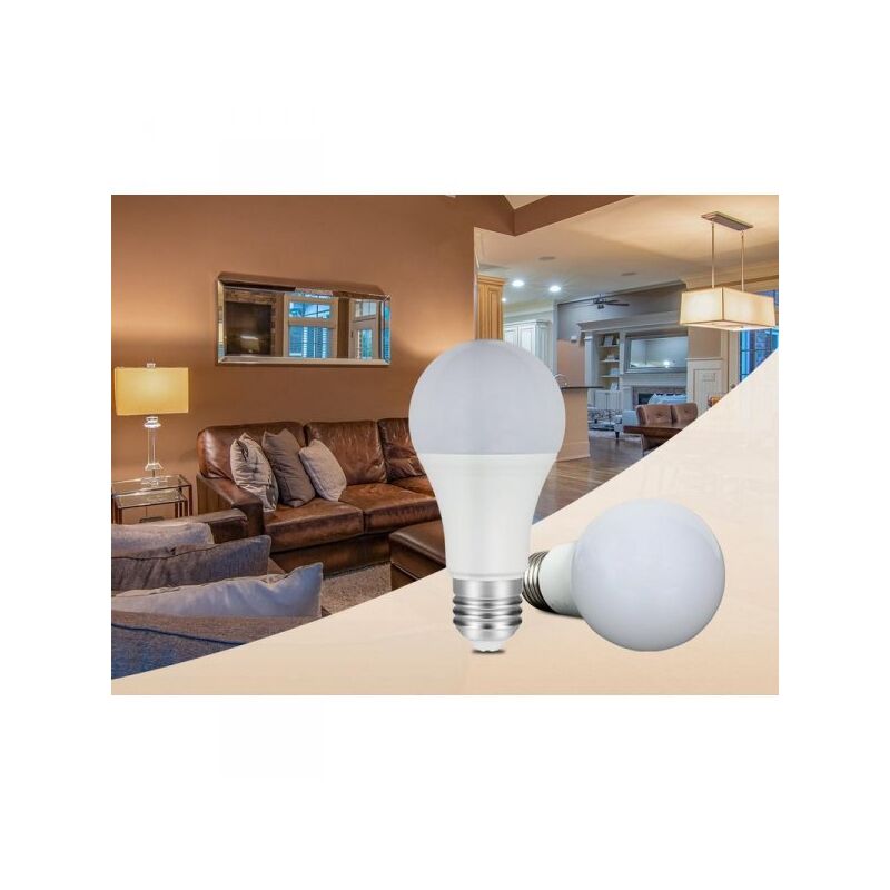 foto del prodotto lampada a led e27 con sensore crepuscolare 9w 810 lumen a60 4200k day night sensor
