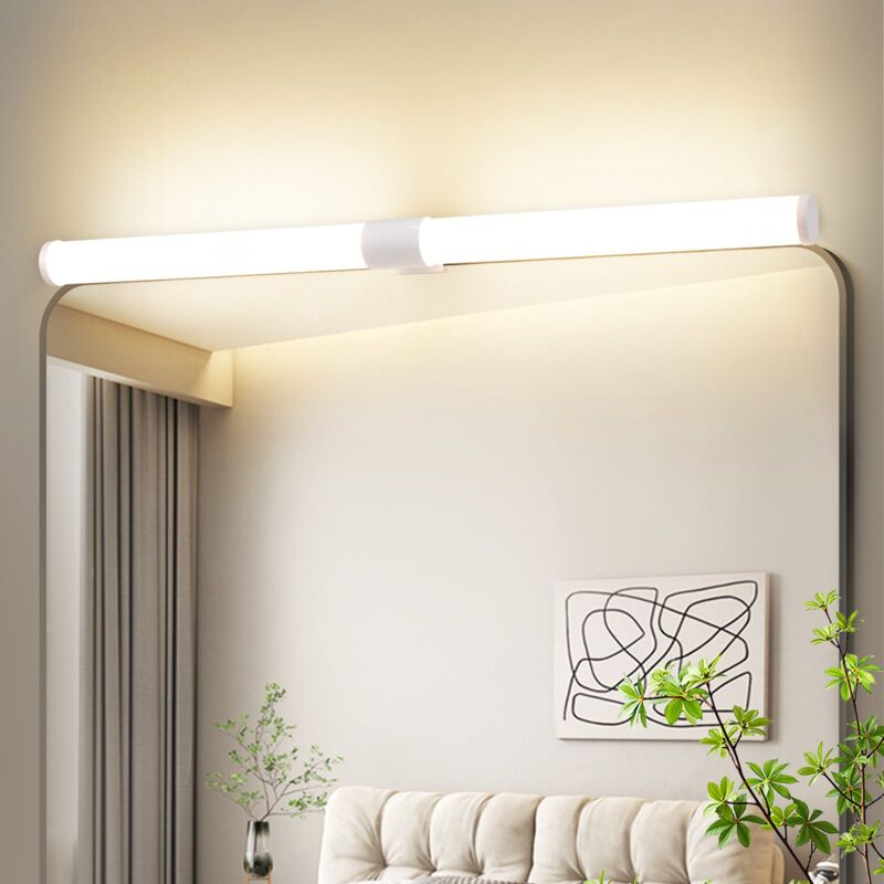 foto del prodotto lampada a led lampada per specchio da 8w, lampada per bagno da 60 cm, lampada a parete bianca, fissabile, impermeabile ip44, lampada a parete 4000k