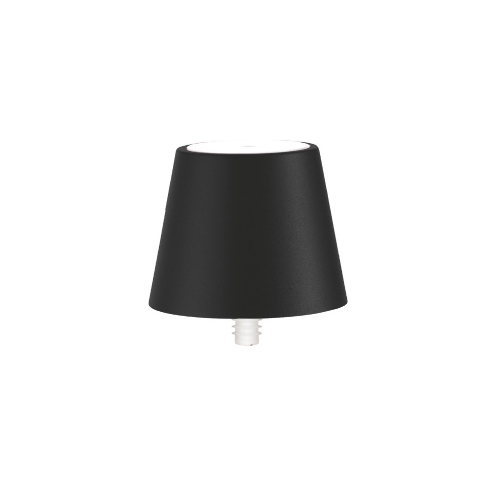 foto del prodotto lampada a led poldina stopper di zafferano ricaricabile e portatile colore nero con batteria fino a 12 ore