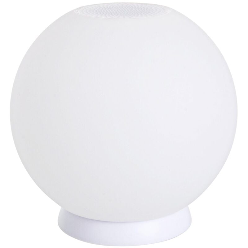 foto del prodotto lampada a led sfera speaker per uso interno ed esterno 25 a h 25 cm