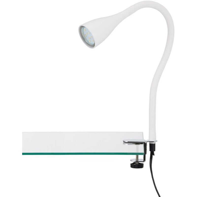 foto del prodotto lampada a morsetto led lampada a morsetto 1xgu10 flessibile 3w bianca metallo plastica briloner