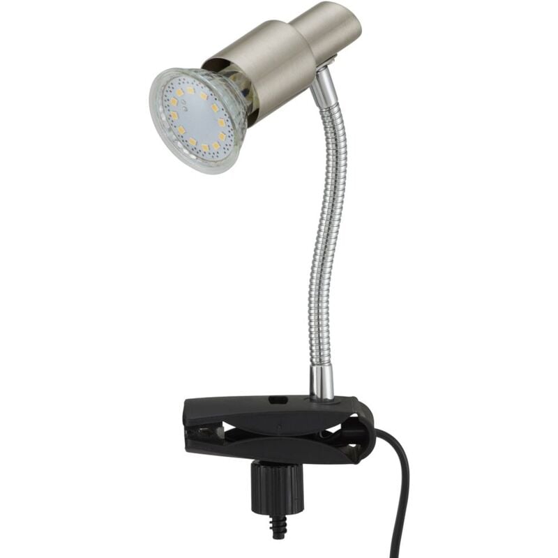 foto del prodotto lampada a morsetto led lampada a morsetto gu10 3 w argento metallo plastica briloner