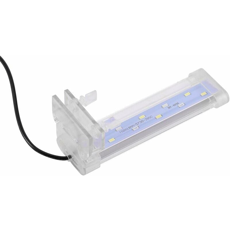 foto del prodotto lampada a morsetto regolabile per acquario, illuminazione per acquario, braccio in vetro morbido, presa per luci a led, illuminazione per piante con