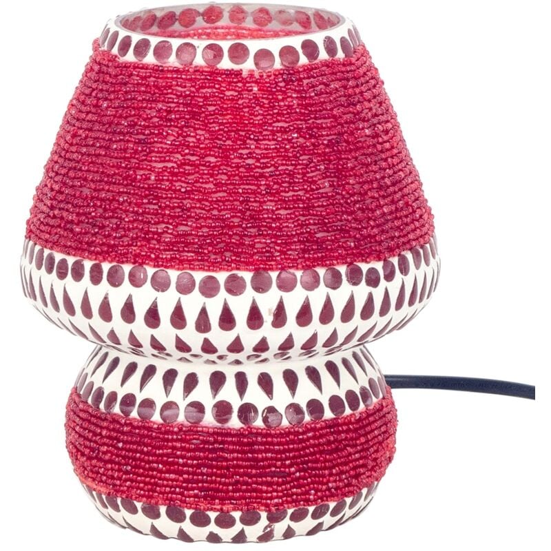 foto del prodotto lampada a mosaico lampade da tavolo rosso 18x14x14cm signes grimalt