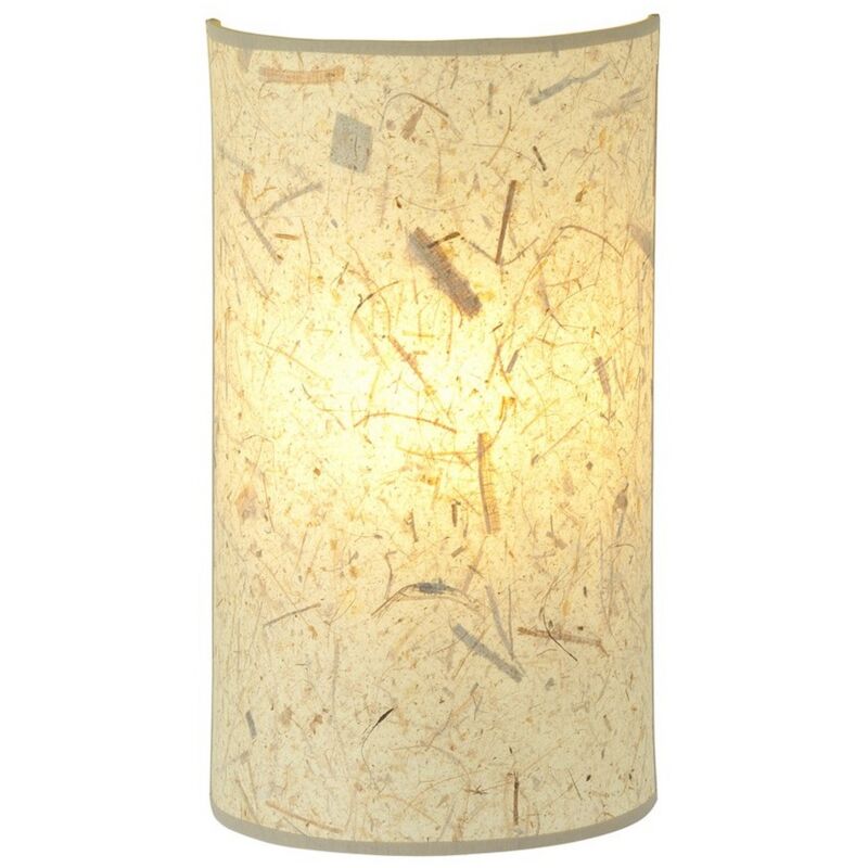 foto del prodotto lampada a parete aston, acciaio verniciato a polvere, tessuto, nero, marrone, 18x32x8 cm
