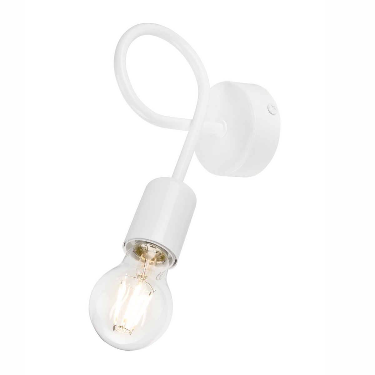 foto del prodotto lampada a parete camilla, bianco, acciaio, 8x8x18 cm, epikasa