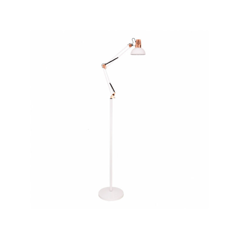 foto del prodotto lampada a parete de lampada a gamba girevole rutilo 1xe27 bianco rame 180x28x28 cm