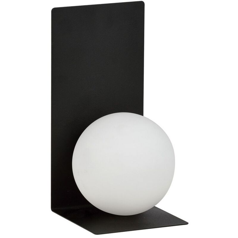 foto del prodotto lampada a parete form, acciaio verniciato a polvere, vetro, nero, bianco, 15x30x15 cm
