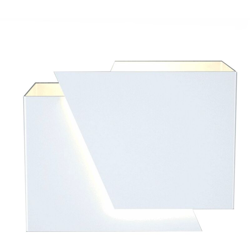 foto del prodotto lampada a parete frost, acciaio verniciato a polvere, bianco, 17x13x13 cm