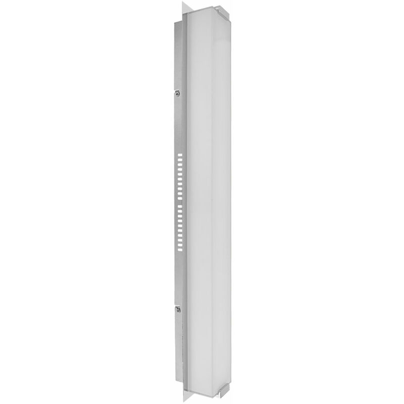 foto del prodotto lampada a parete lampada per corridoio lampada per scale lampada a parete a led in vetro cromo satinato, 22,5w 1760lm bianco caldo, lxh 10x 81 cm,