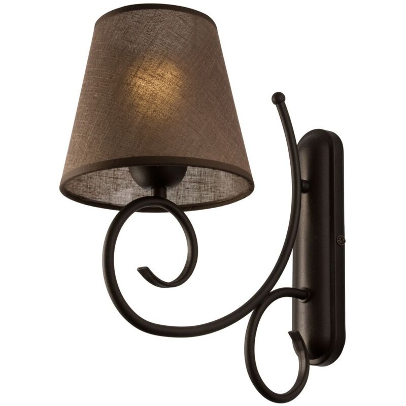 foto del prodotto lampada a parete lorenzo, metallo, pvc, marrone, 35x31x31 cm