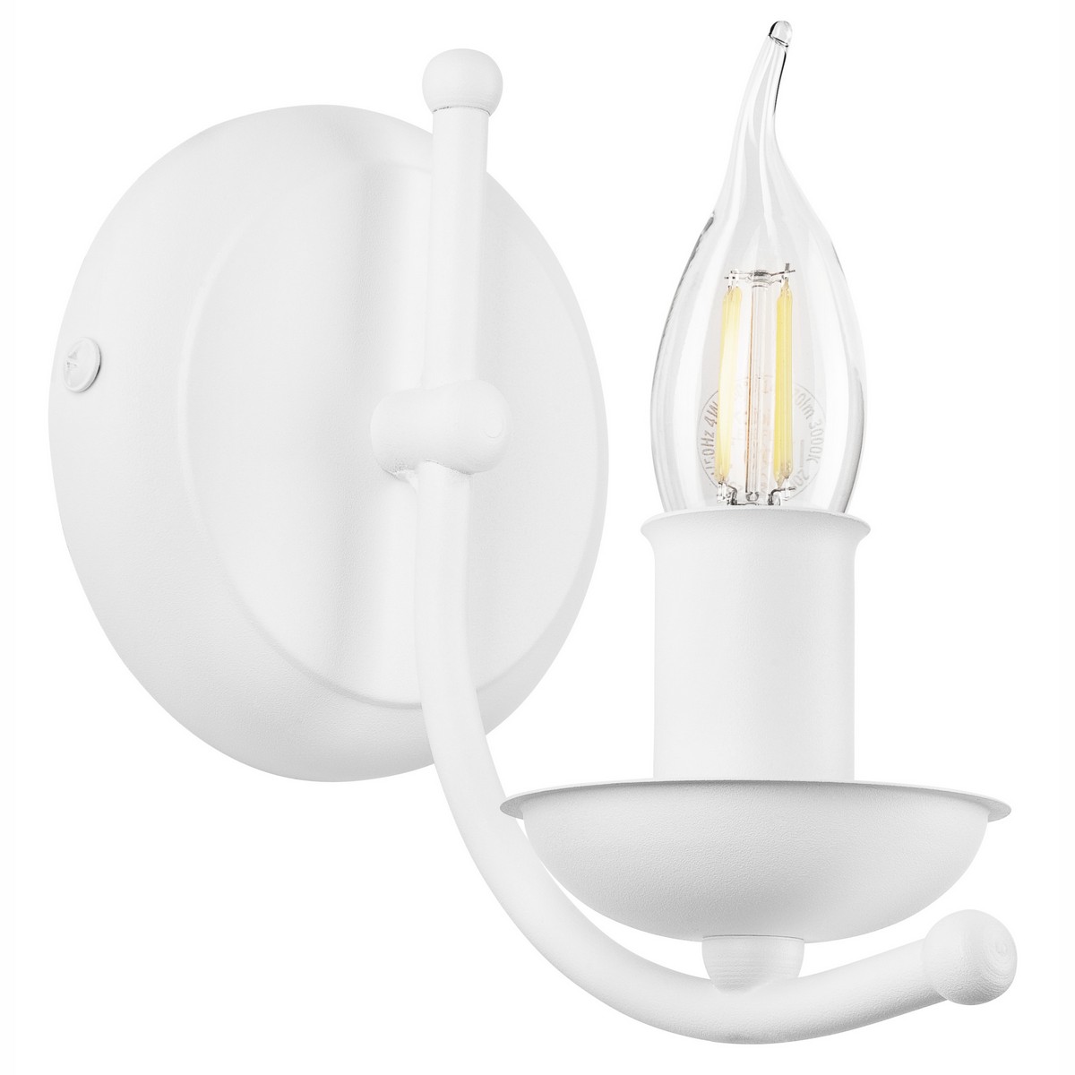 foto del prodotto lampada a parete luca, bianco, acciaio, 18x18x17 cm, epikasa