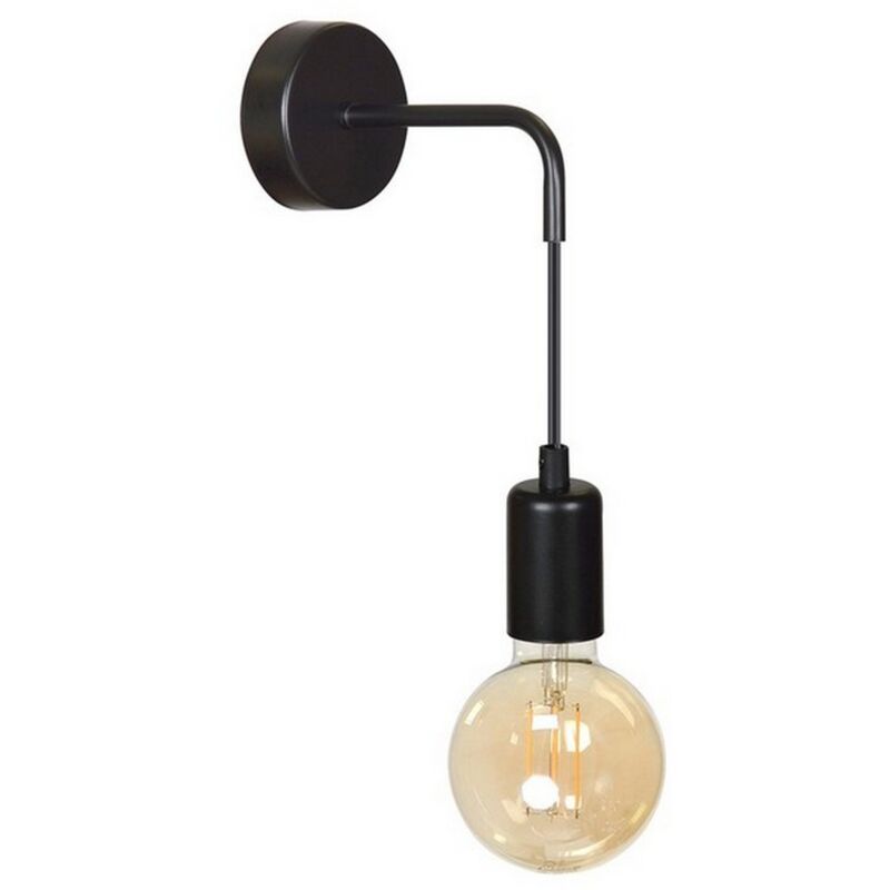 foto del prodotto lampada a parete multipo, acciaio verniciato a polvere, nero, 20x30x8 cm