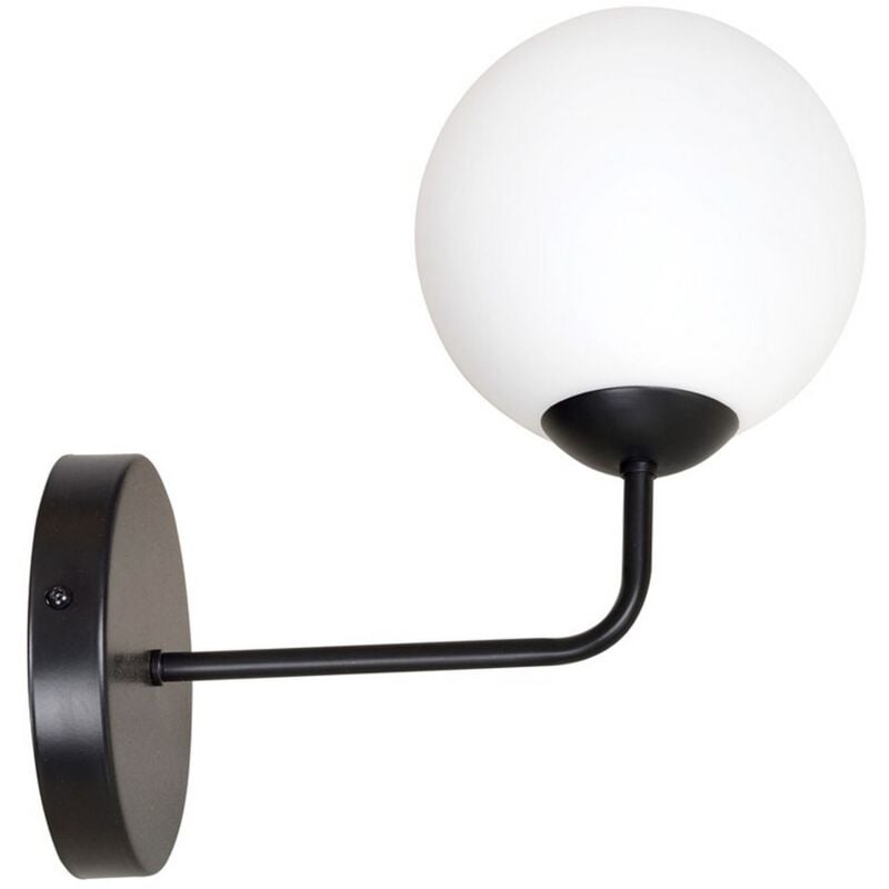 foto del prodotto lampada a parete pregos, acciaio verniciato a polvere, vetro, nero, bianco, 14x17x100 cm