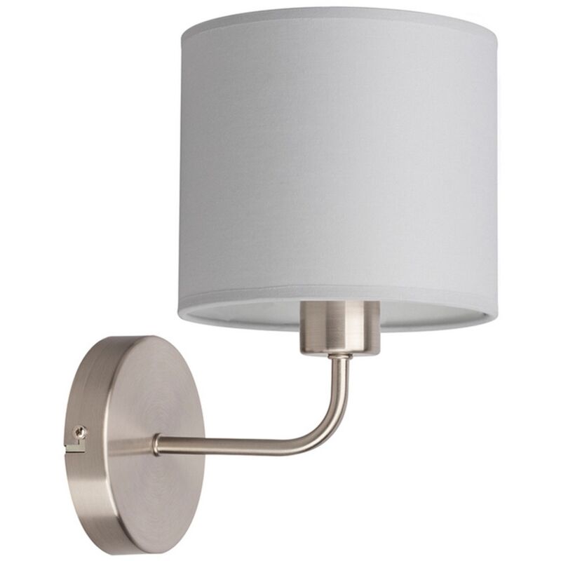 foto del prodotto lampada a parete prosna, metallo, tessuto, argento, beige, 17x23x28 cm
