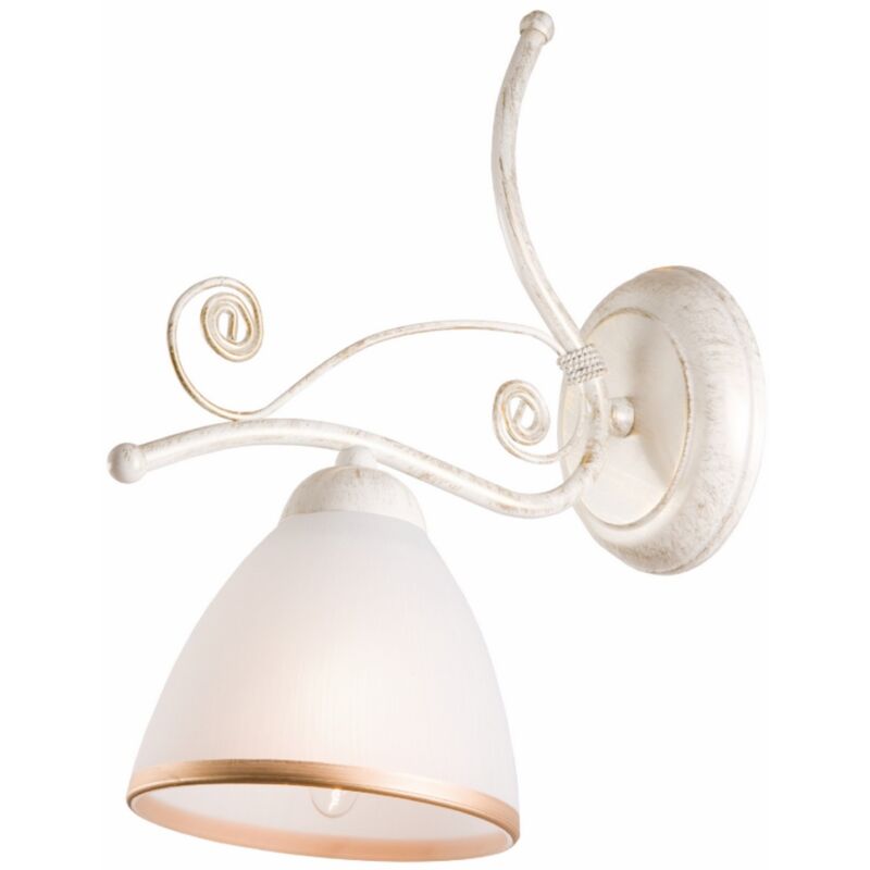 foto del prodotto lampada a parete retr , acciaio, vetro, bianco, 25x25x30 cm