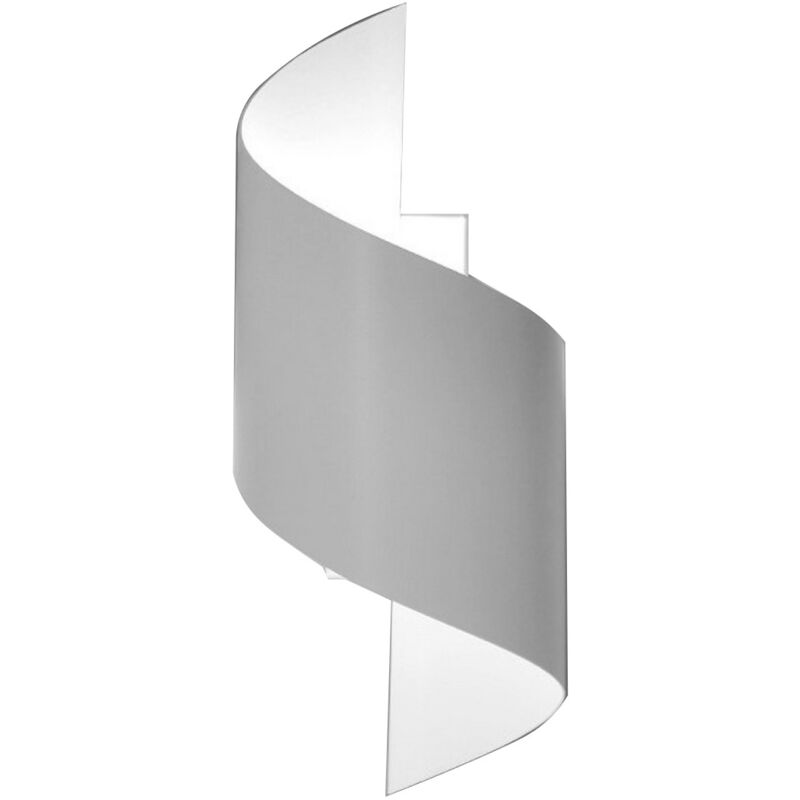 foto del prodotto lampada a parete spiner, acciaio verniciato a polvere, bianco, 14x30x13 cm