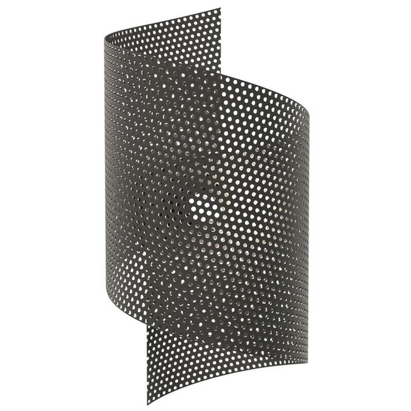 foto del prodotto lampada a parete spiral, metallo, plastica, nero, 17x29x17 cm