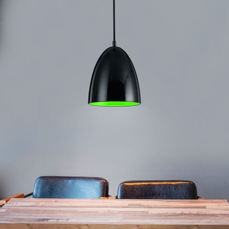 foto del prodotto lampada a pendolo da tavolo da soggiorno a led da 6,5 watt con luce a sospensione nero verde trio 324610102