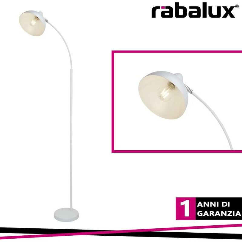 foto del prodotto lampada a piantana daron 160cm bianco e27