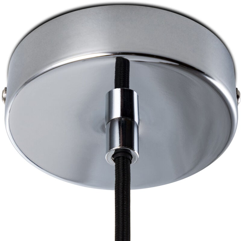 foto del prodotto lampada a plafone lampada a sospensione soggiorno design vetro retro e27 senza illuminante, cromo trasparente paco home