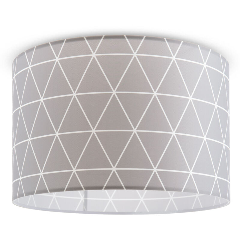 foto del prodotto lampada a plafone paralume in tessuto sospensione e27 camera da letto rotonda plafoniera bianca, design 10 45,5 cm paco home