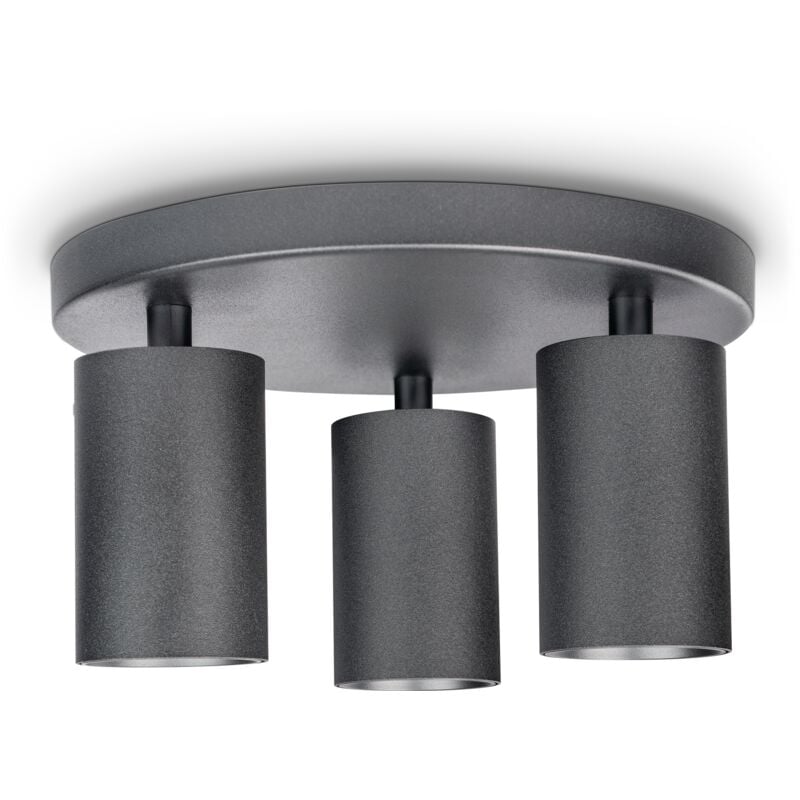 foto del prodotto lampada a plafone soggiorno parete spot orientabili moderna cucina camera da letto nero, tipo 2 3x gu10 paco home