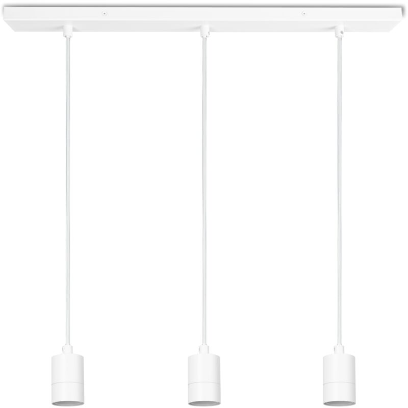foto del prodotto lampada a plafone soggiorno sala da pranzo sospensione tavolo moderna bianco, lampada a sospensione 3 pezzi, 60 cm paco home