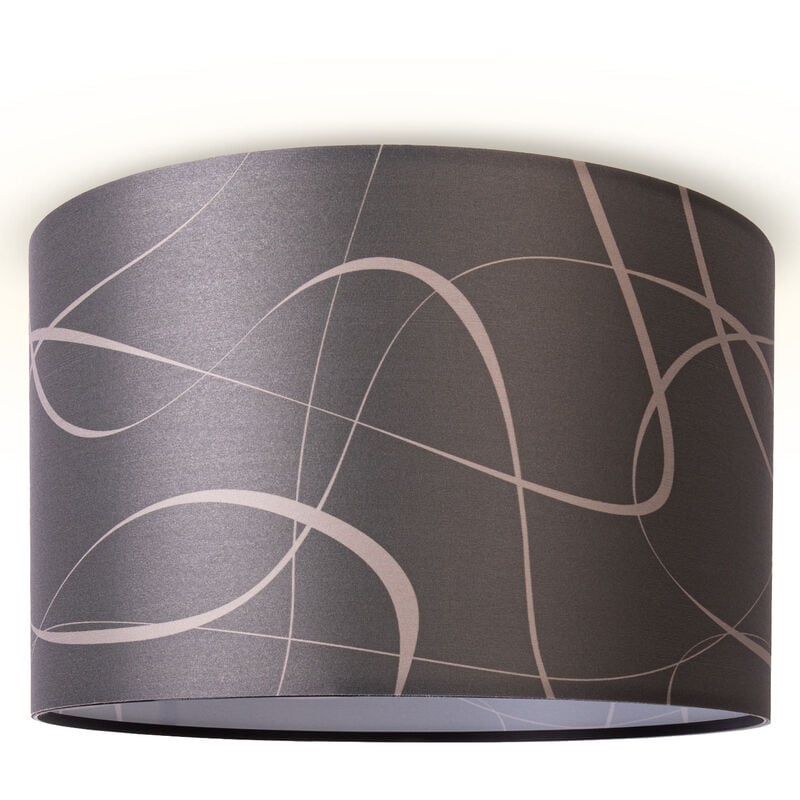 foto del prodotto lampada a plafone soggiorno sospensione tavolo paralume tessuto moderno astratto design 2 45,5 cm , plafoniera nero paco home