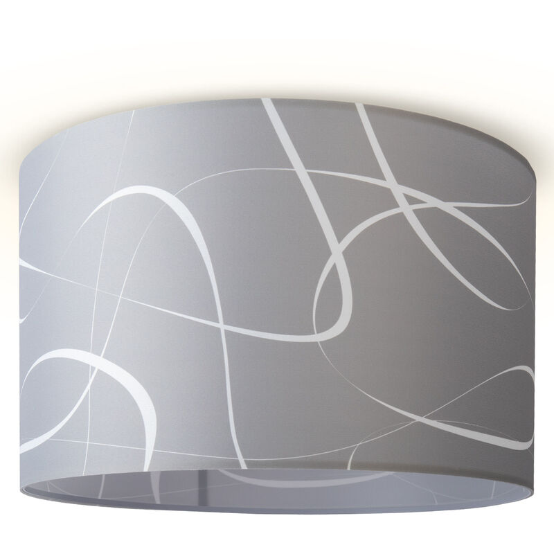 foto del prodotto lampada a plafone soggiorno sospensione tavolo paralume tessuto moderno astratto design 4 45,5 cm , plafoniera bianca paco home