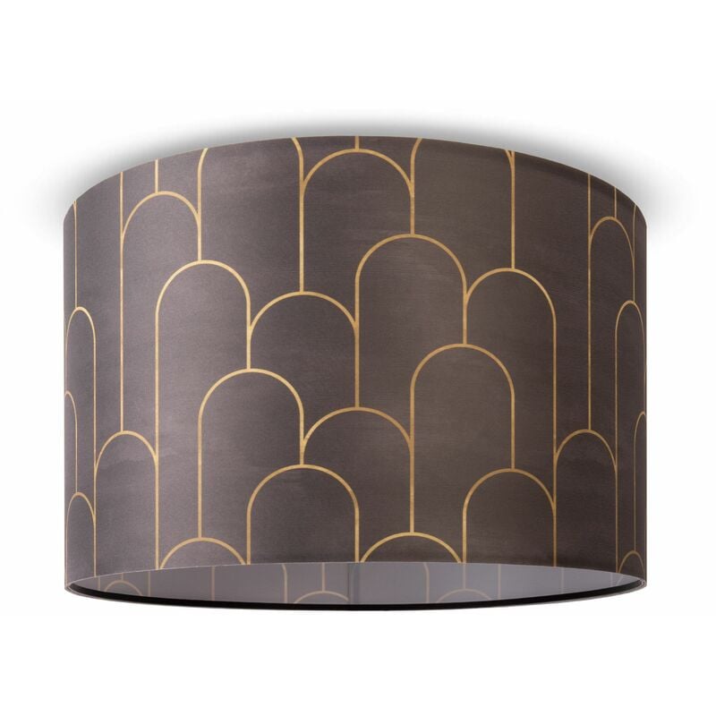 foto del prodotto lampada a plafone soggiorno sospensione tavolo paralume tessuto moderno astratto design 5 45,5 cm , plafoniera nero paco home