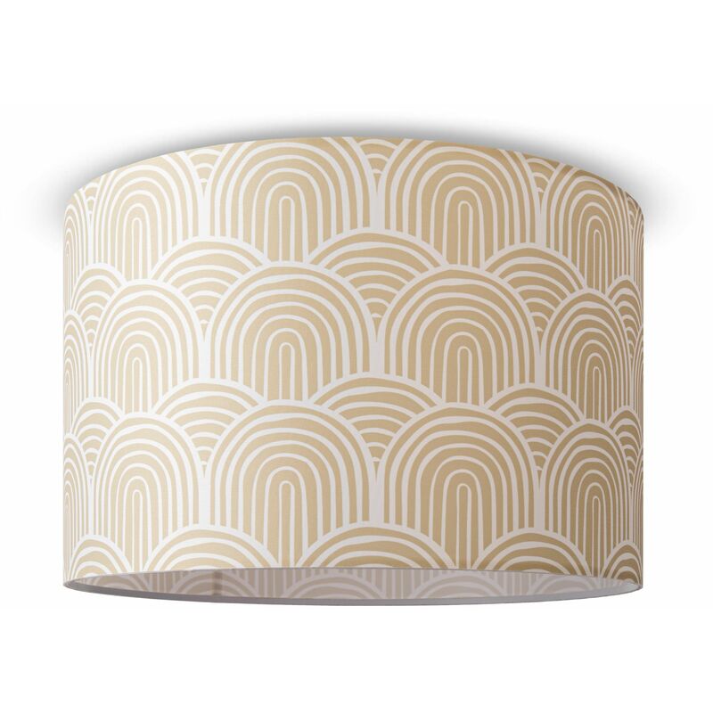 foto del prodotto lampada a plafone soggiorno sospensione tavolo paralume tessuto moderno astratto design 7 45,5 cm , plafoniera bianca paco home