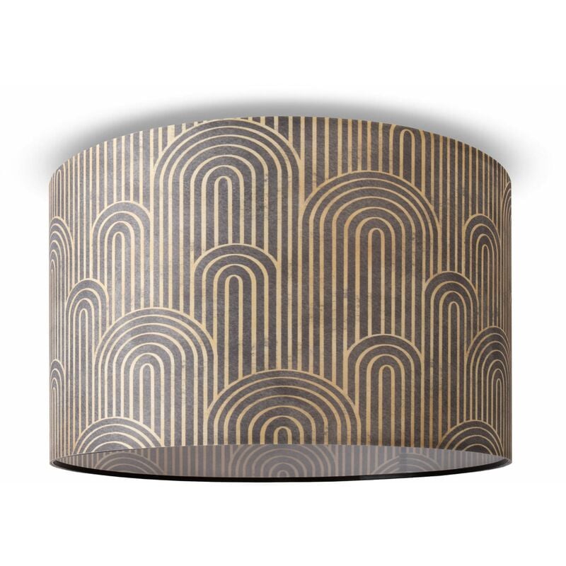 foto del prodotto lampada a plafone soggiorno sospensione tavolo paralume tessuto moderno astratto design 9 45,5 cm , plafoniera nero paco home