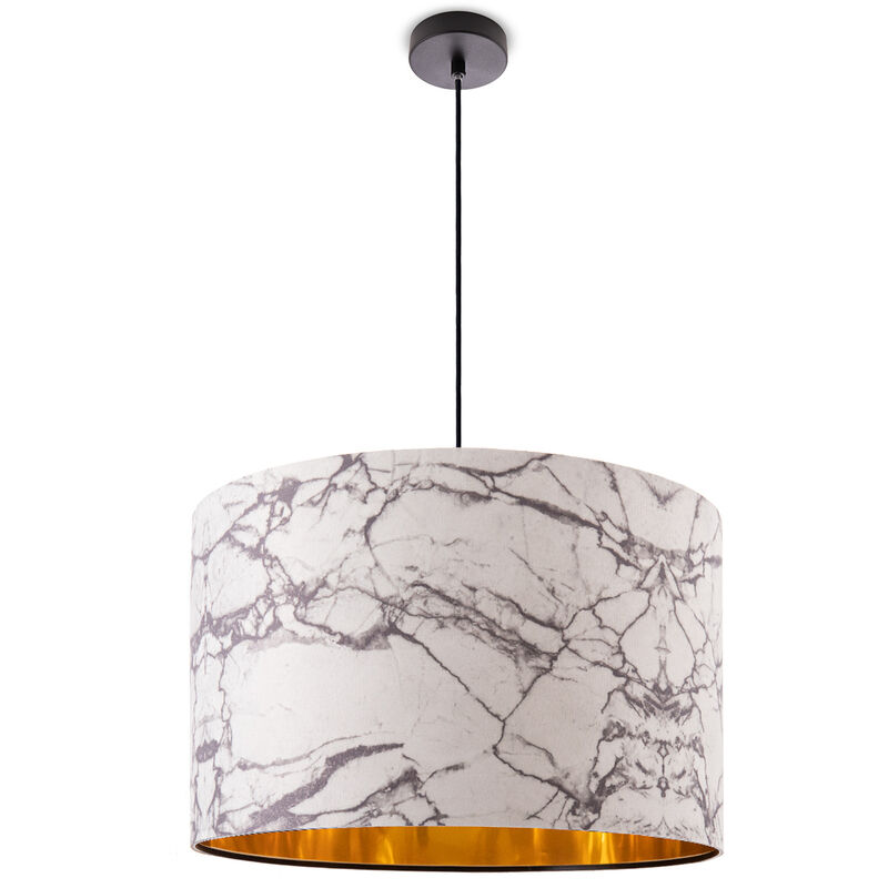 foto del prodotto lampada a plafone soggiorno sospensione tavolo paralume tessuto moderno astratto luce a sospensione nero, design 1 45,5 cm paco home